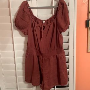 aerie brown romper size XL